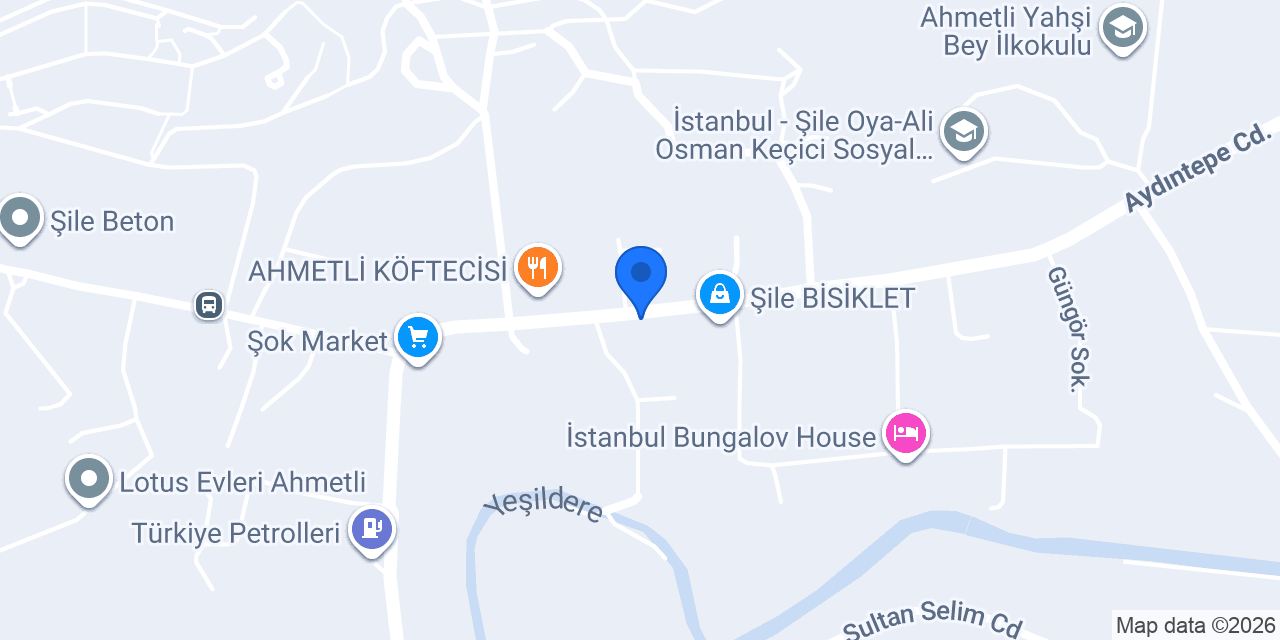 Şile Gülhane Cafe konumu