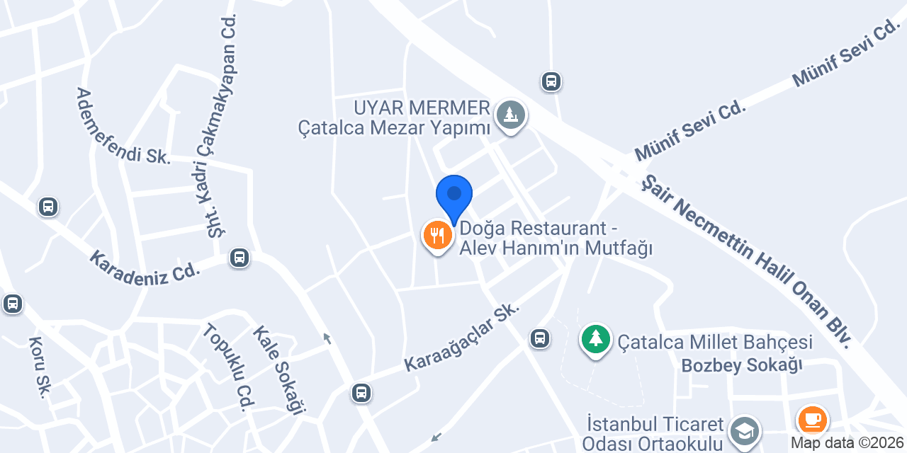 ERGUVAN MOBİLYA ÇATALCA konumu