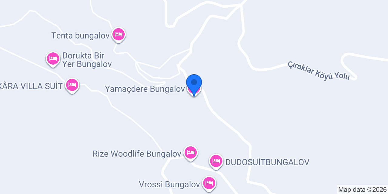 Yamaçdere Bungalov konumu