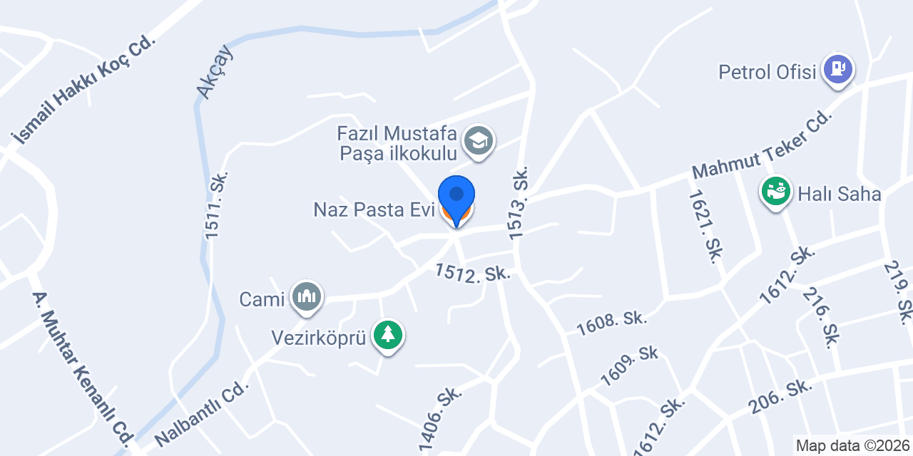 Naz Pasta Evi konumu