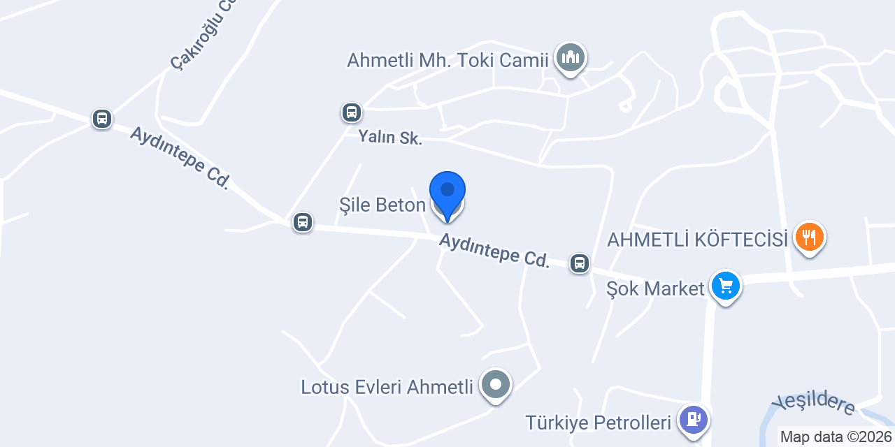 Şile Beton konumu