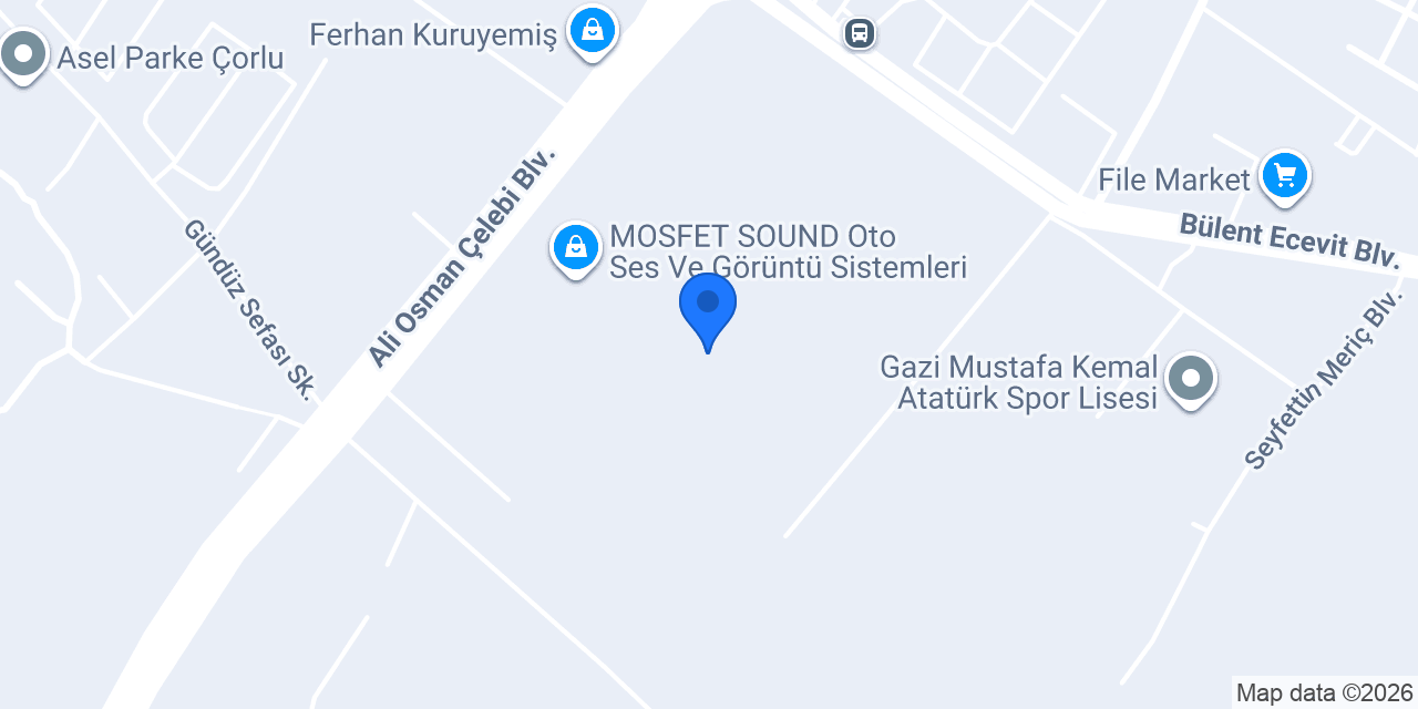 Çorlu Oto Kuaför konumu