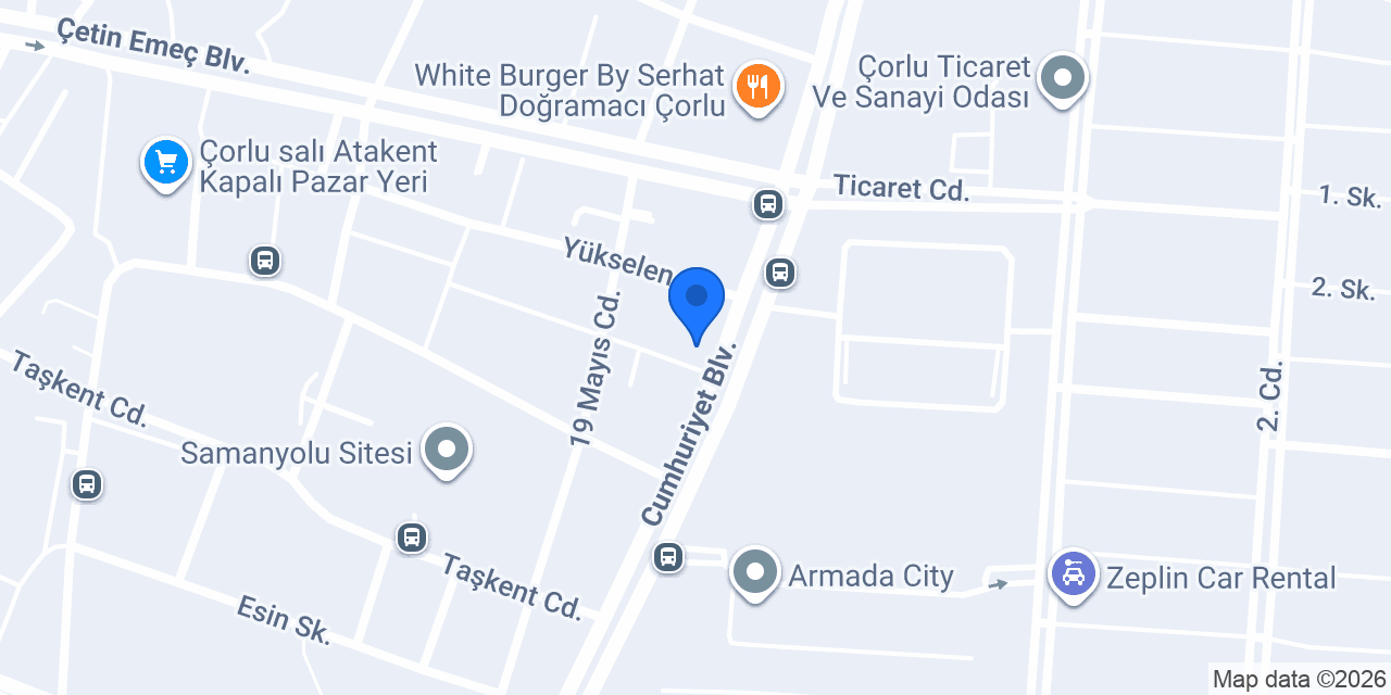 ARMADA Çiçekçilik Çorlu konumu