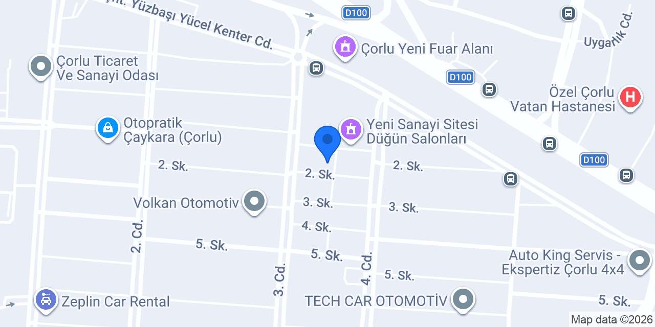 PTT ÇORLU YENİ SANAYİ ŞUBESİ konumu