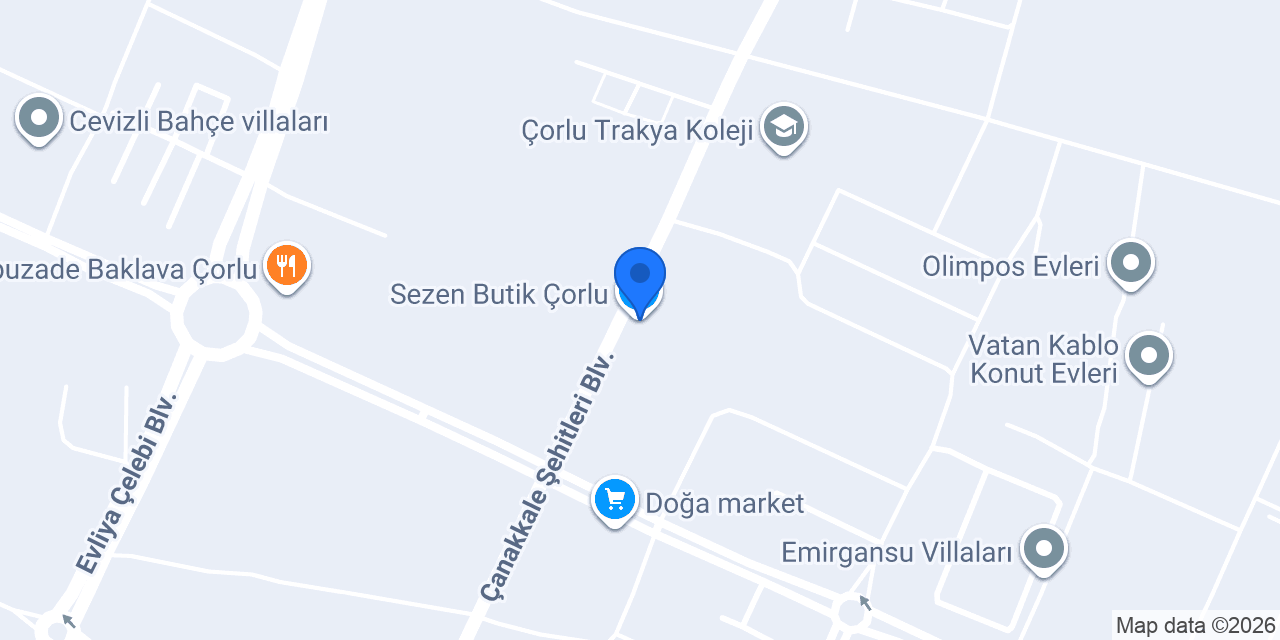 Sezen Butik Çorlu konumu