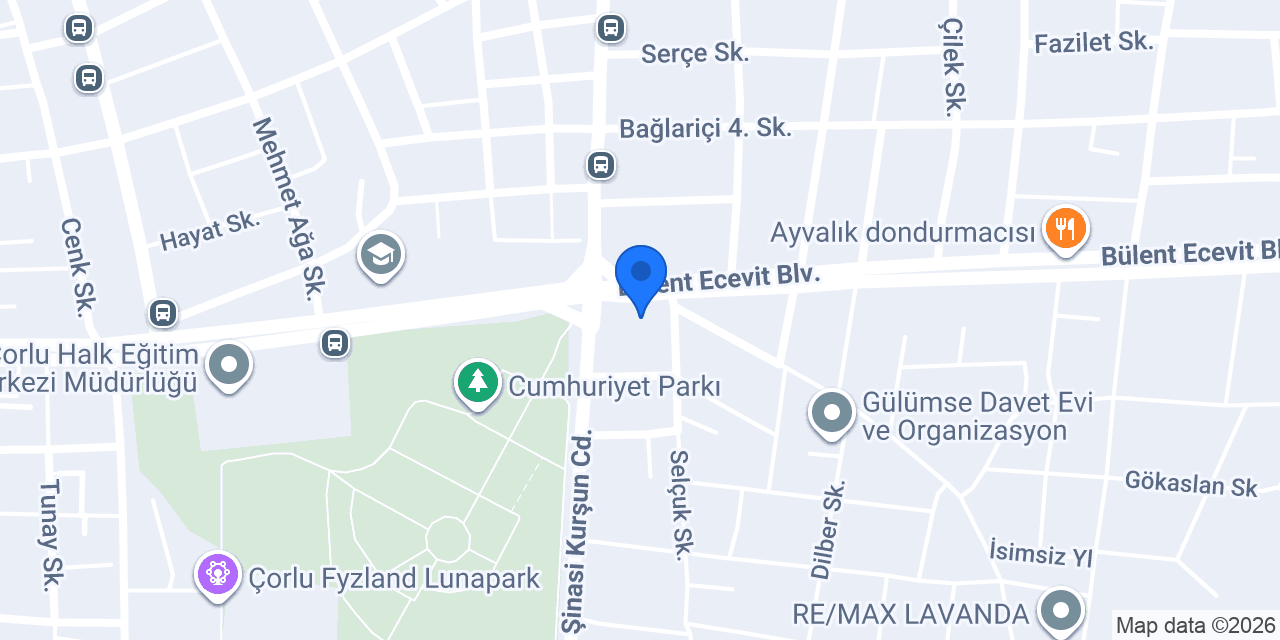 Ecrin Mobilya Çorlu konumu