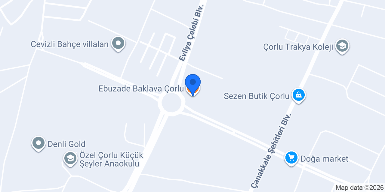 Ebuzade Baklava Çorlu konumu