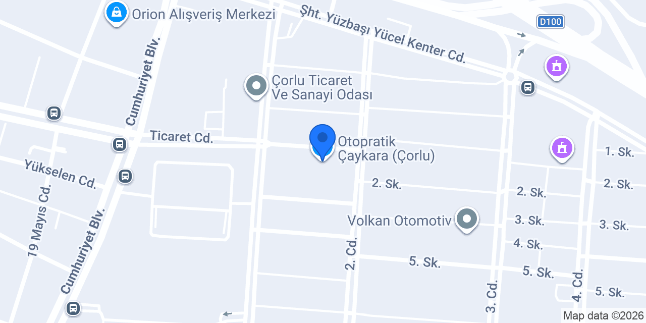 Otopratik Çaykara (Çorlu) konumu