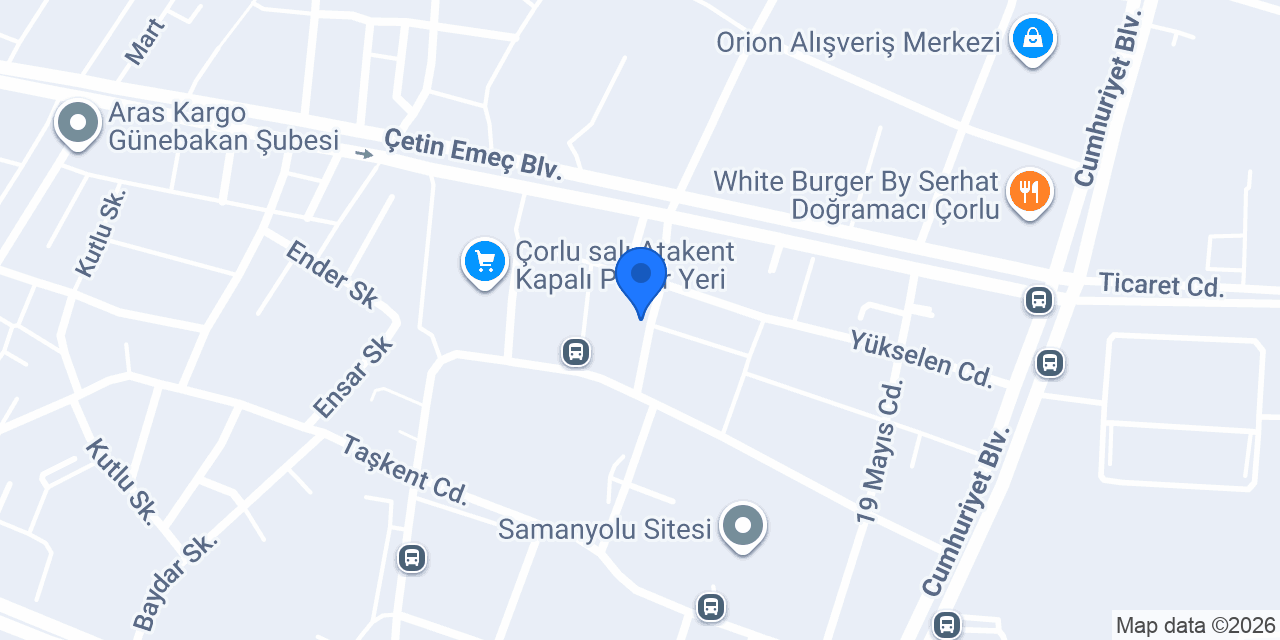 Çorlu Petshop - Talia petshop konumu