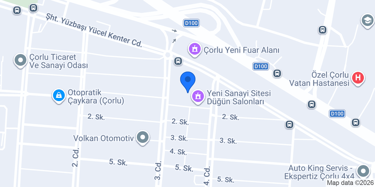Tezcan Oto Kurtarıcı Çorlu konumu