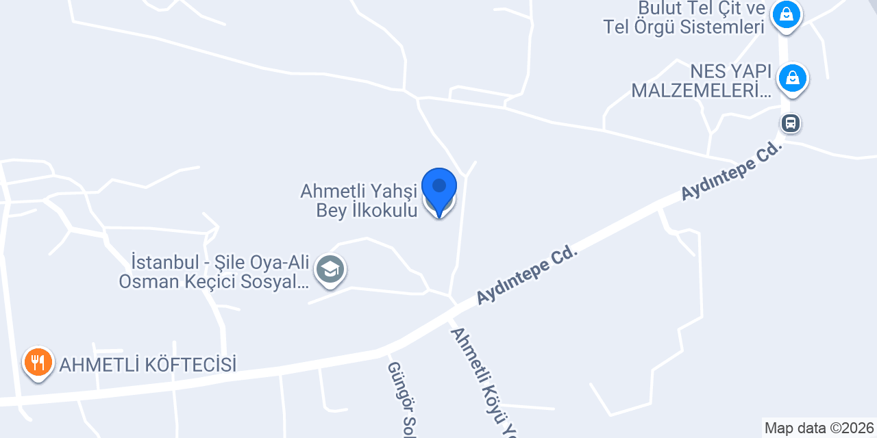 Ahmetli Yahşi Bey İlkokulu konumu