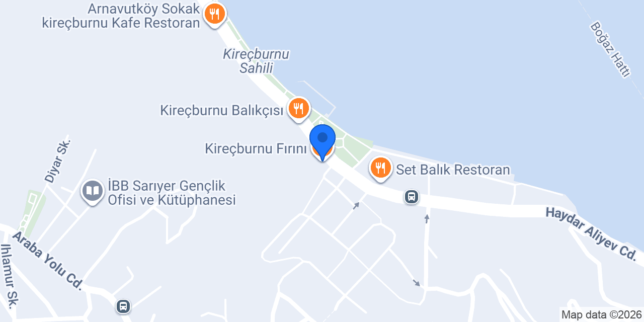 Kireçburnu Fırını konumu