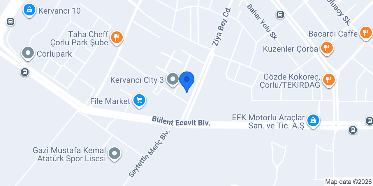 ÇORLU PARK VETERİNER KLİNİĞİ konumu