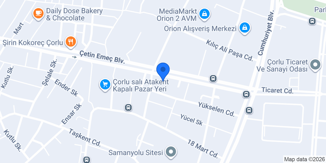 ATADUY İŞİTME CİHAZLARI ÇORLU konumu