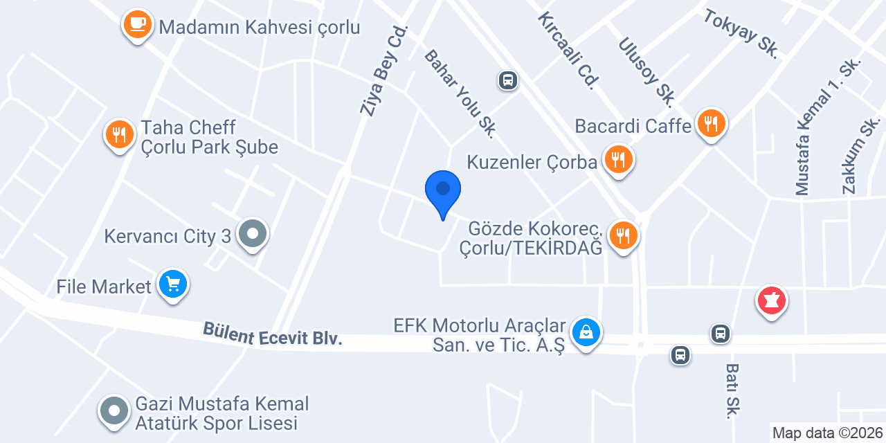 CargoX Çorlu Şubesi konumu