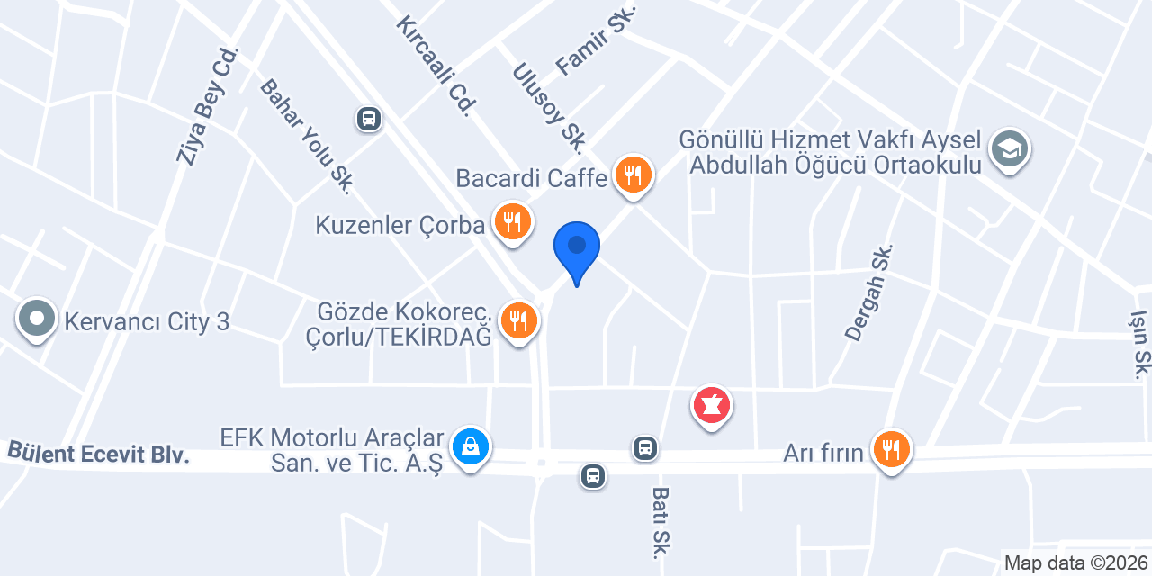 ÇORLU SUİT GÜNLÜK KİRALIK DAİRE konumu