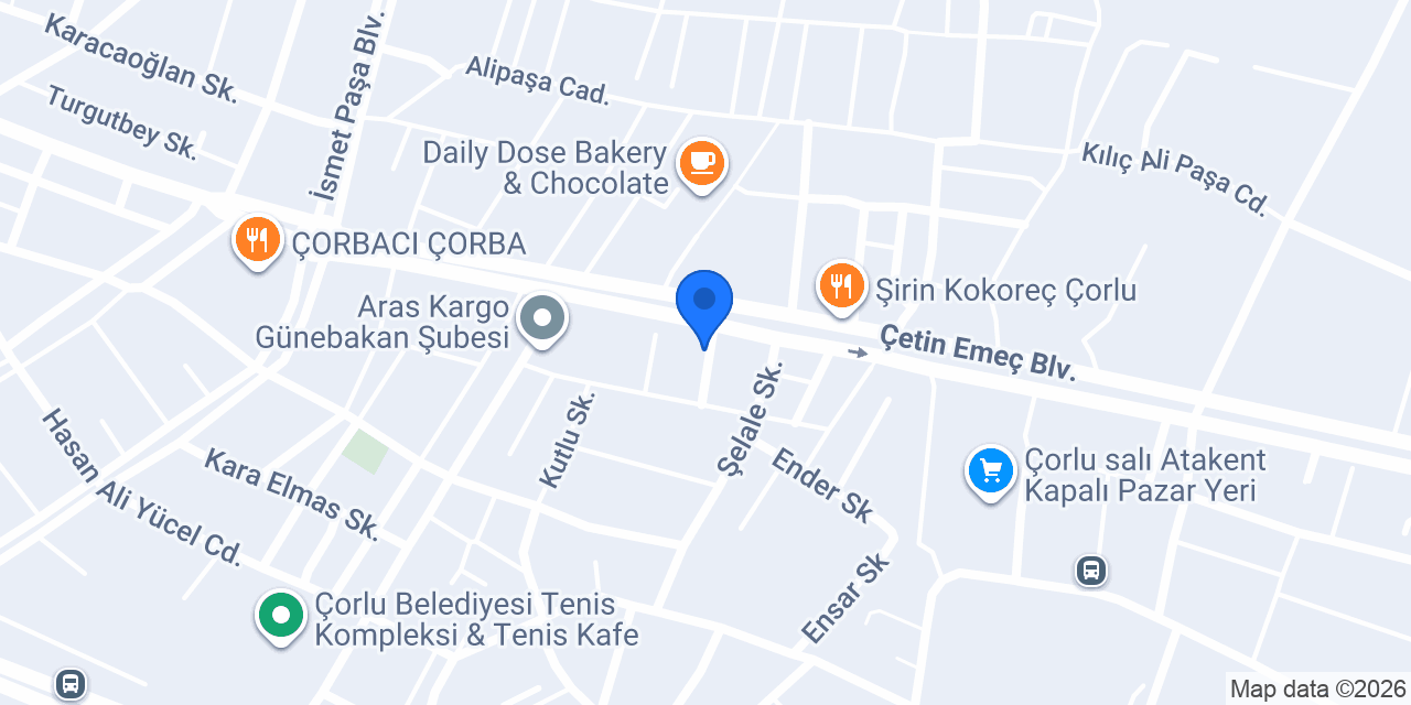 Çorlu Anahtar Çilingir konumu