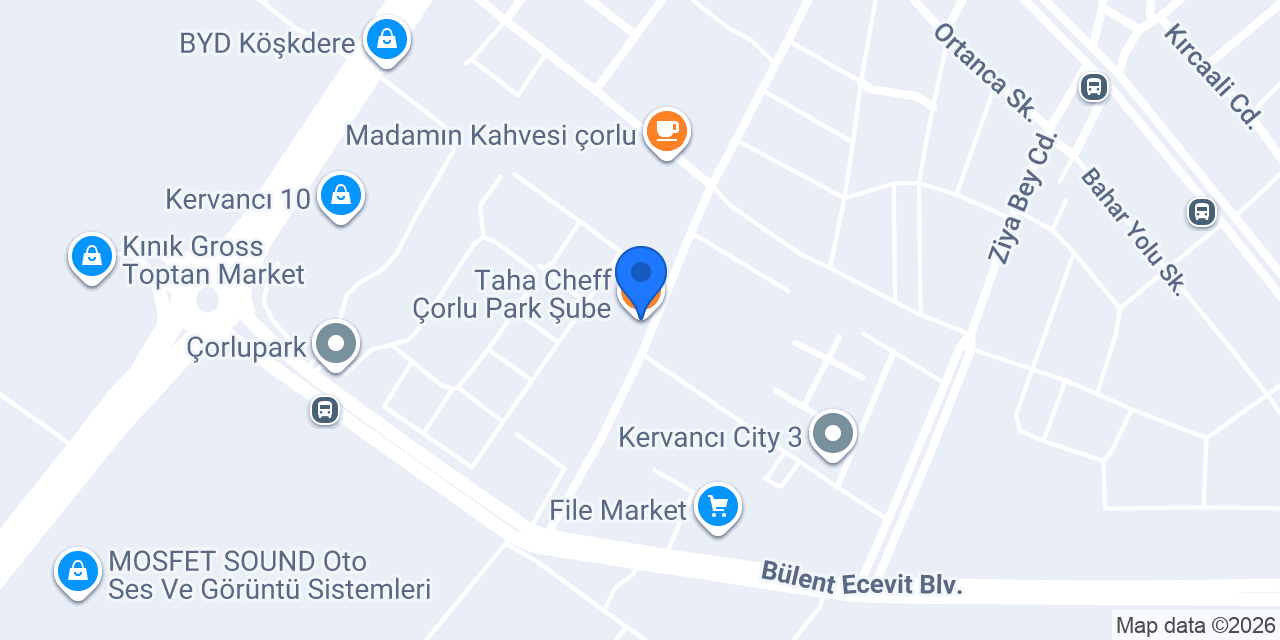 Taha Cheff Çorlu Park Şube konumu