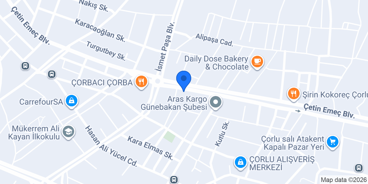 Aksa Jeneratör Çorlu APC konumu