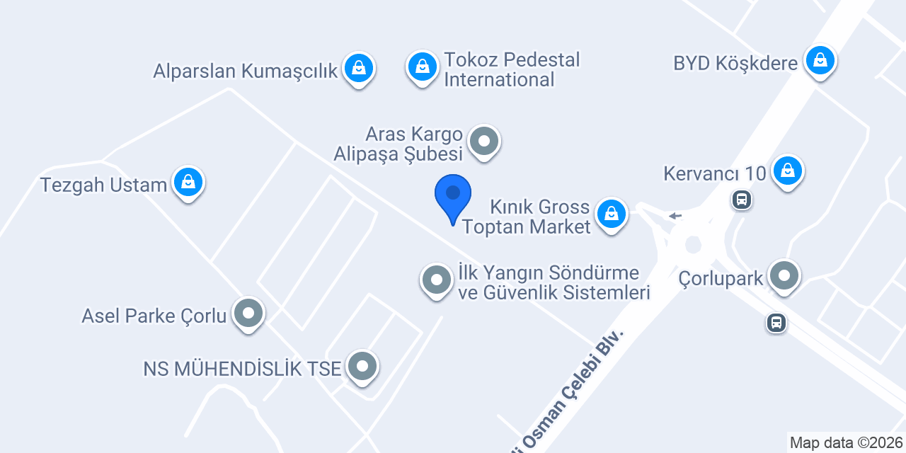 Çorlu Vana Bakım konumu