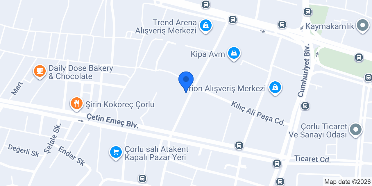 Gözdesin Optik Çorlu Şube konumu
