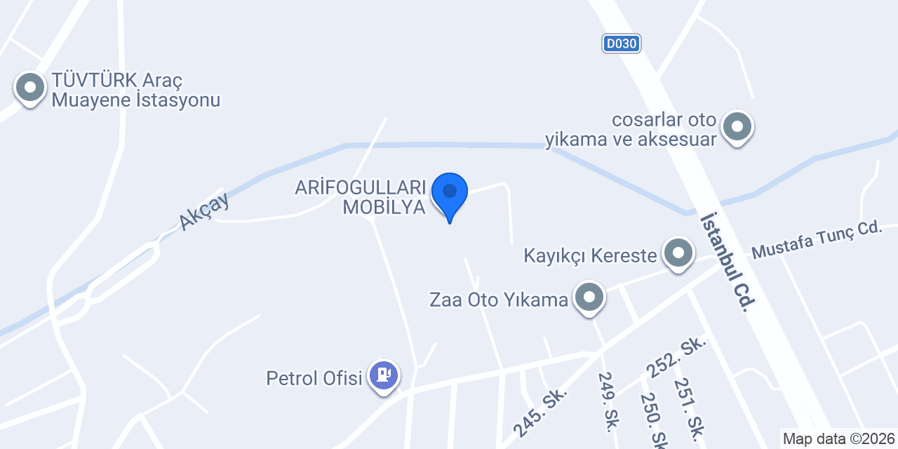 ARİFOGULLARI MOBİLYA konumu