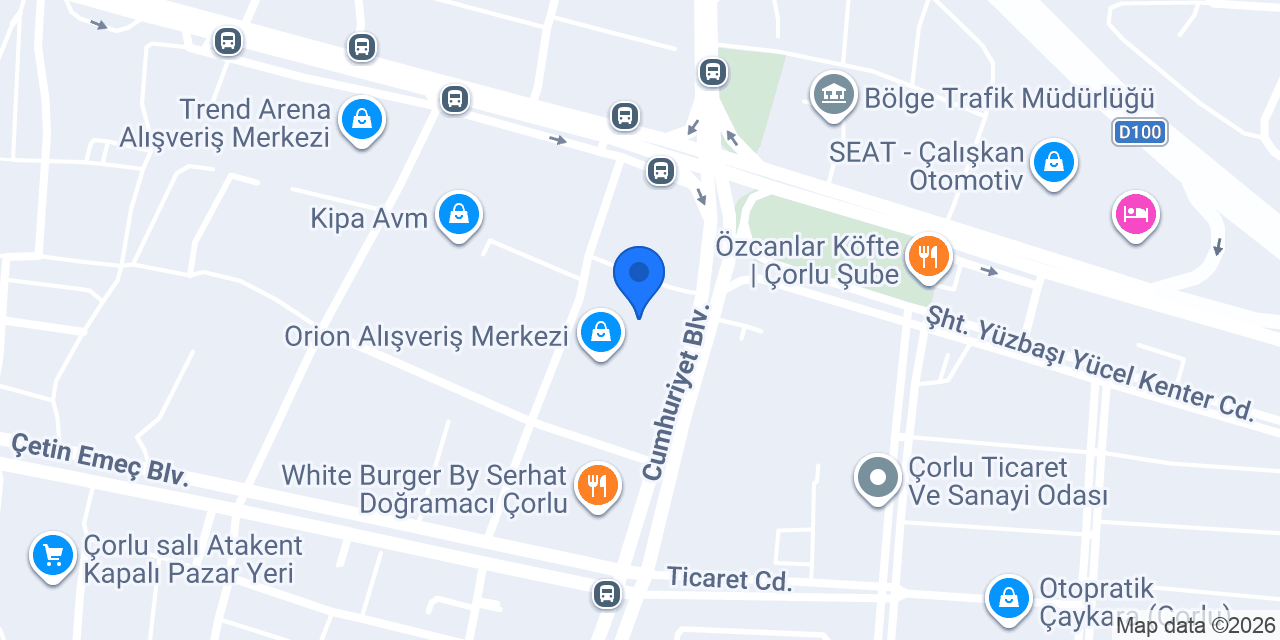 Boyner Tekirdağ Orion konumu
