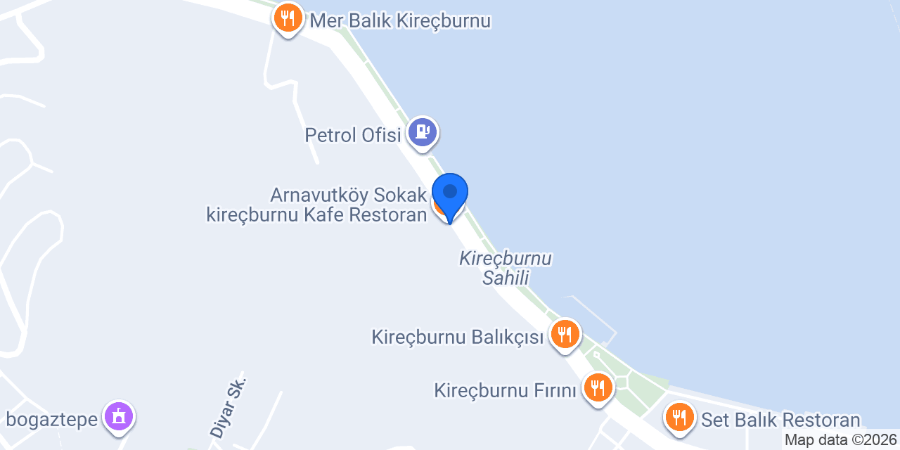 Ahi Evran Cafe Arnavutköy sokak konumu