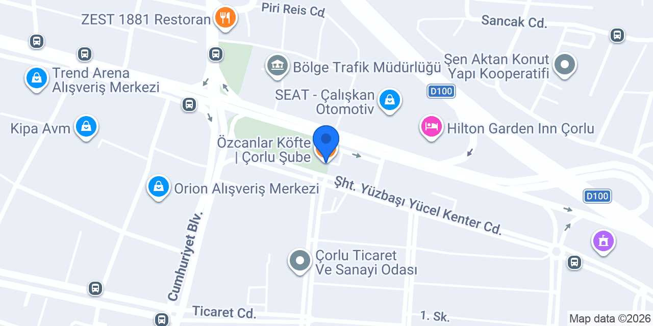 Özcanlar Köfte | Çorlu Şube konumu