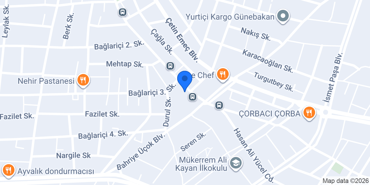 Boşnak Börekçisi konumu