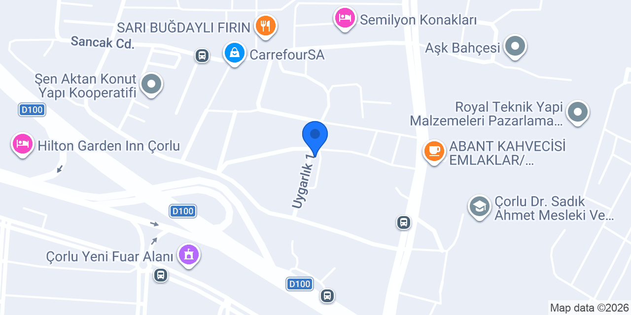 Çorlu Bahçeşehir Koleji konumu