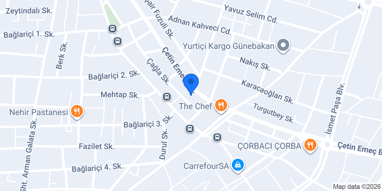 Özİkiz Kasap Çetin Emeç Şube konumu