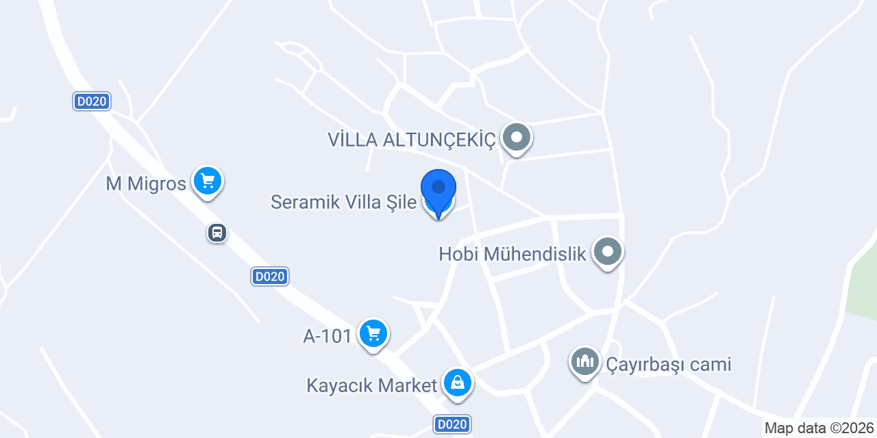 Seramik Villa Şile konumu