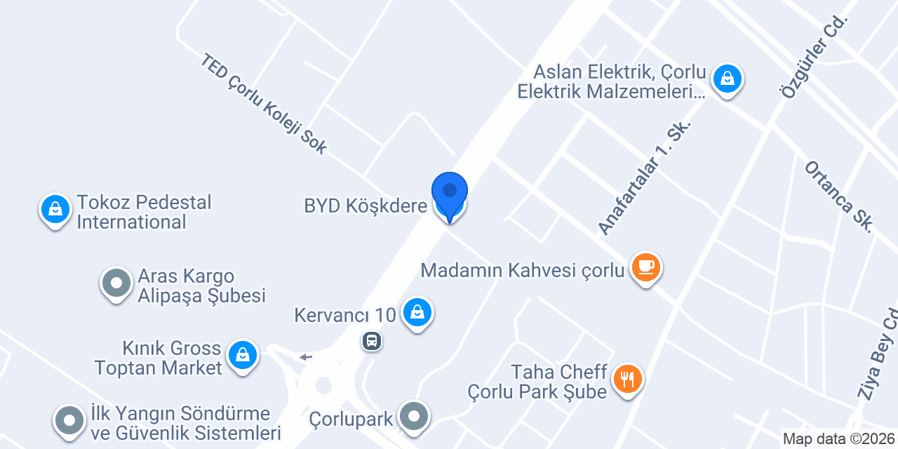 BYD Köşkdere konumu