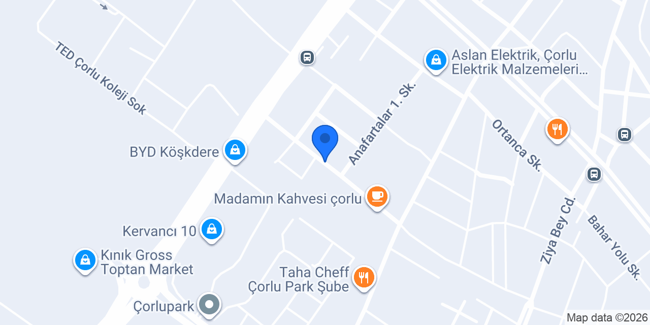 Duru Akademi Anaokulu Çorlu konumu