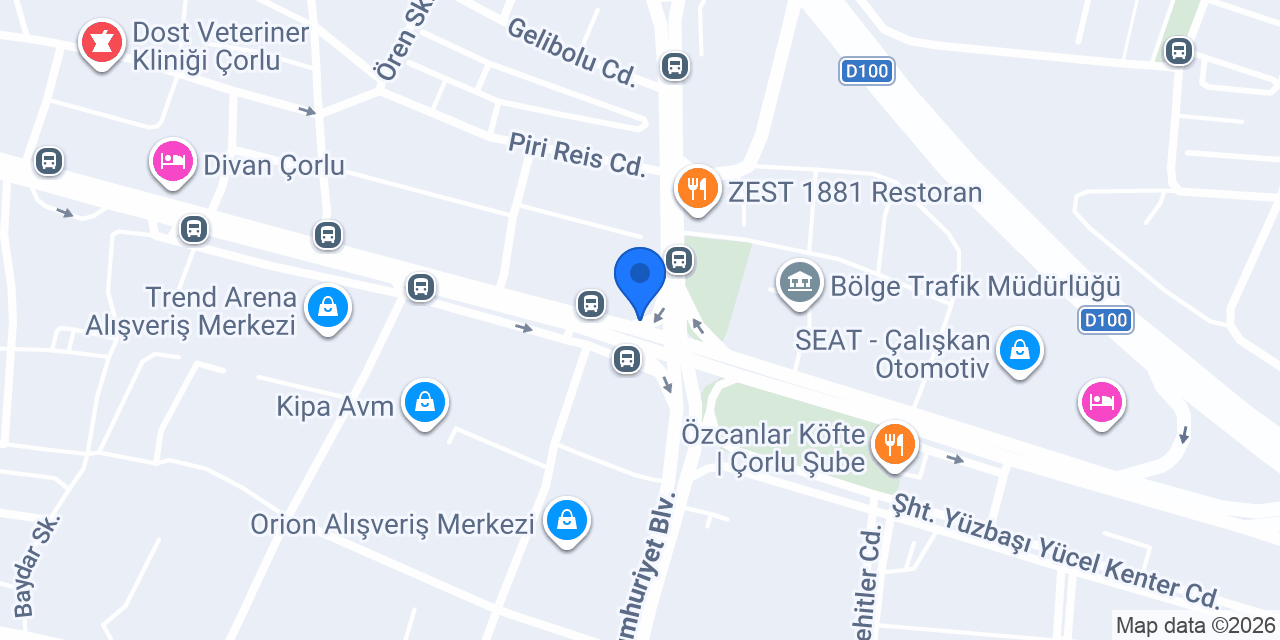 Ziraat Bankası Çorlu/Tekirdağ Ticari Şube konumu