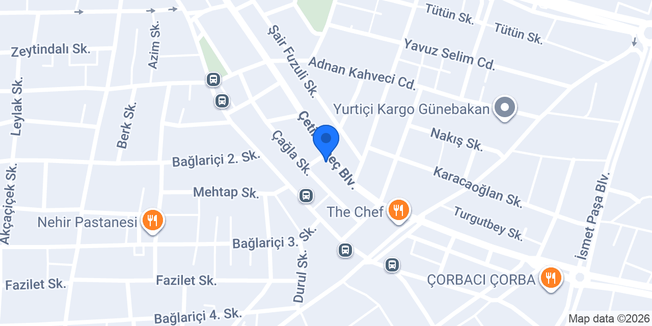 çorlu maraş dondurma ve tatlı konumu