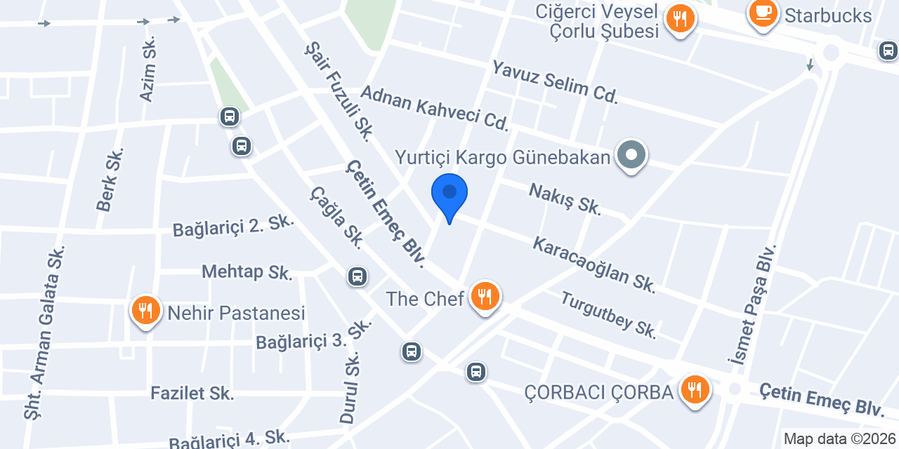 Dekonil Çorlu konumu
