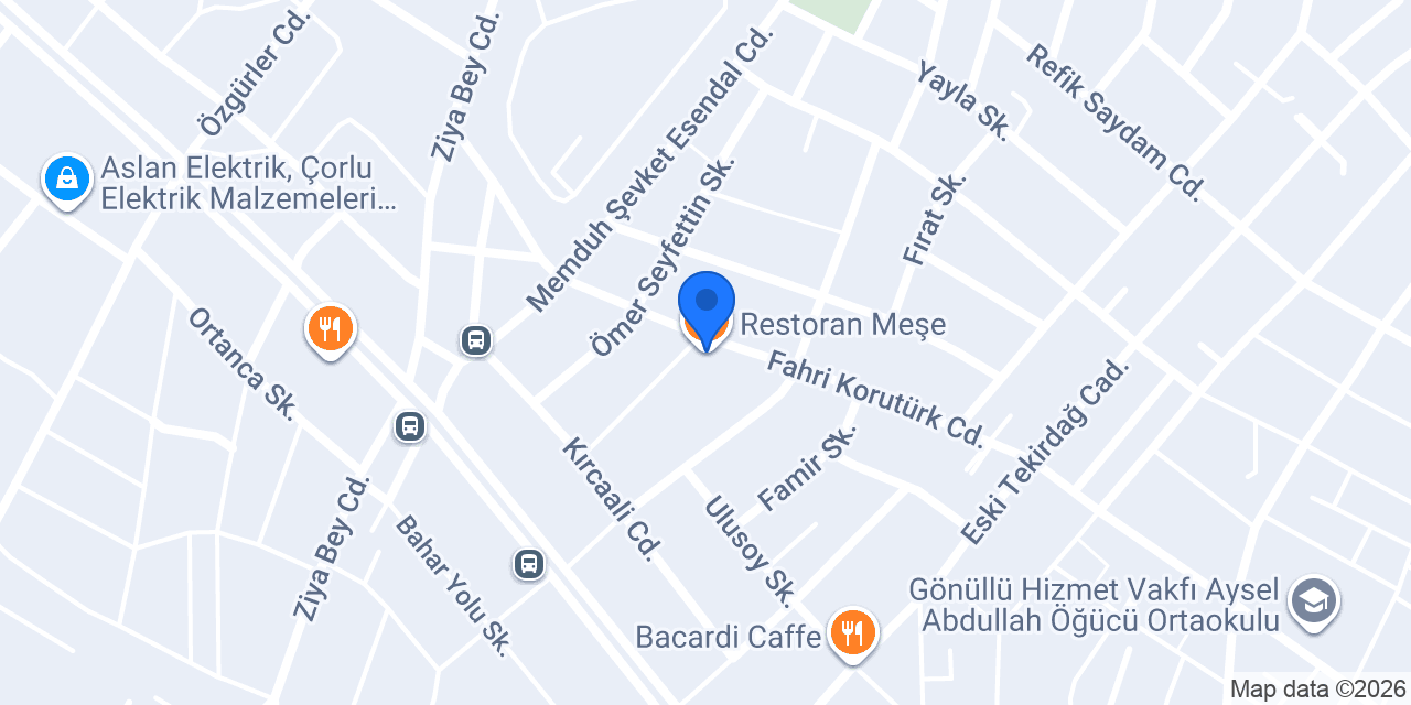 Restoran Meşe konumu