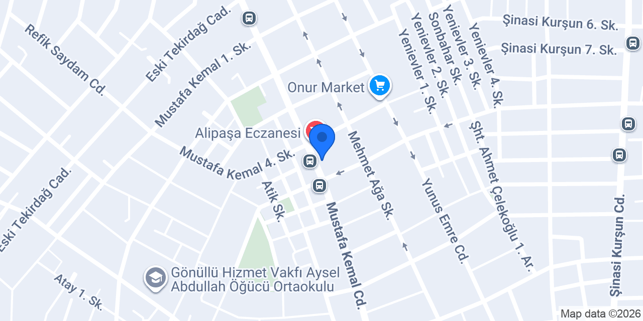 MENEKŞE ECZANESİ konumu