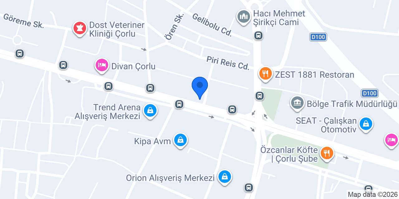Ziraat Katılım Çorlu Tekirdağ Şubesi konumu