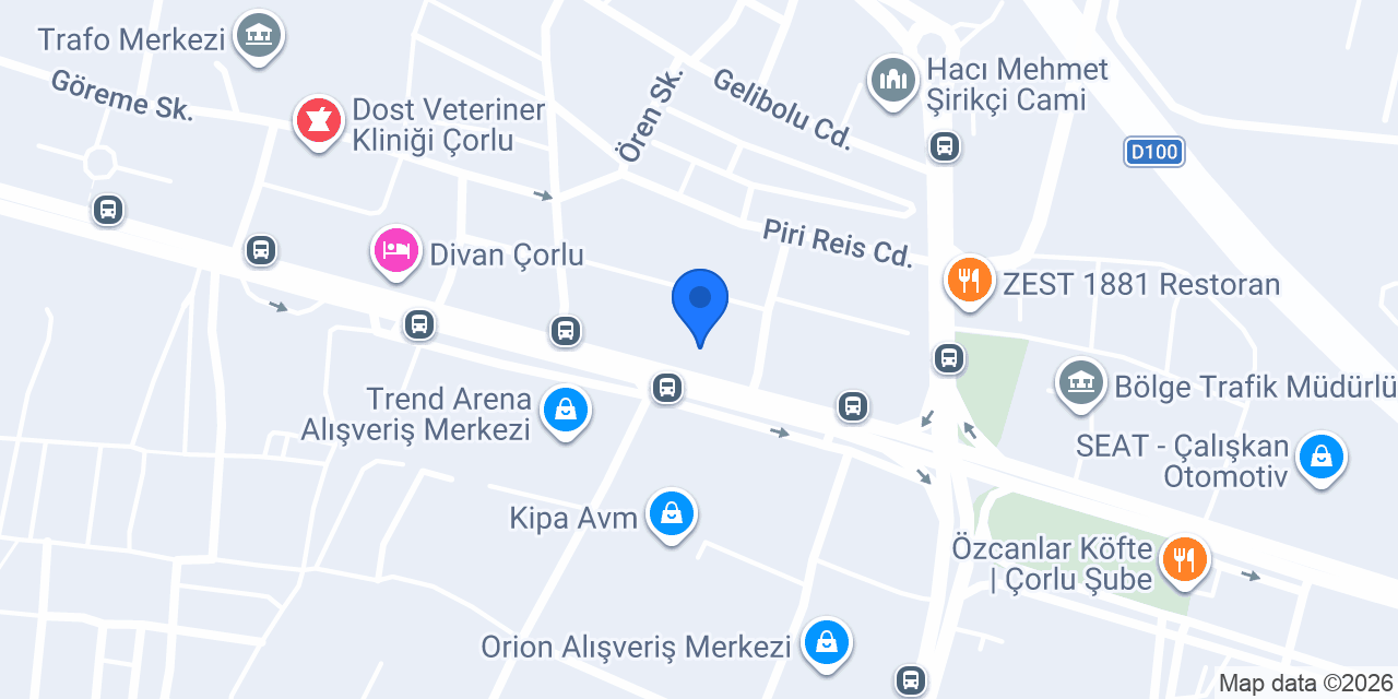 Yapı Kredi - Trakya Ticari Şubesi konumu
