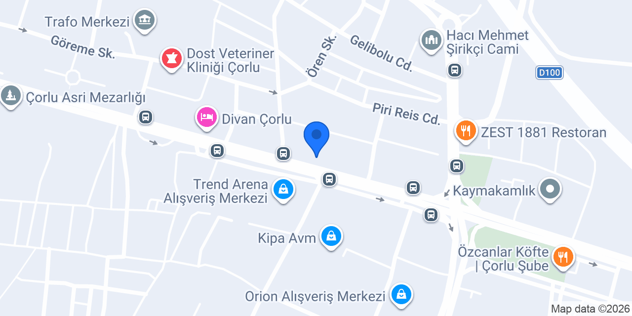 Anadolubank Çorlu Şubesi konumu