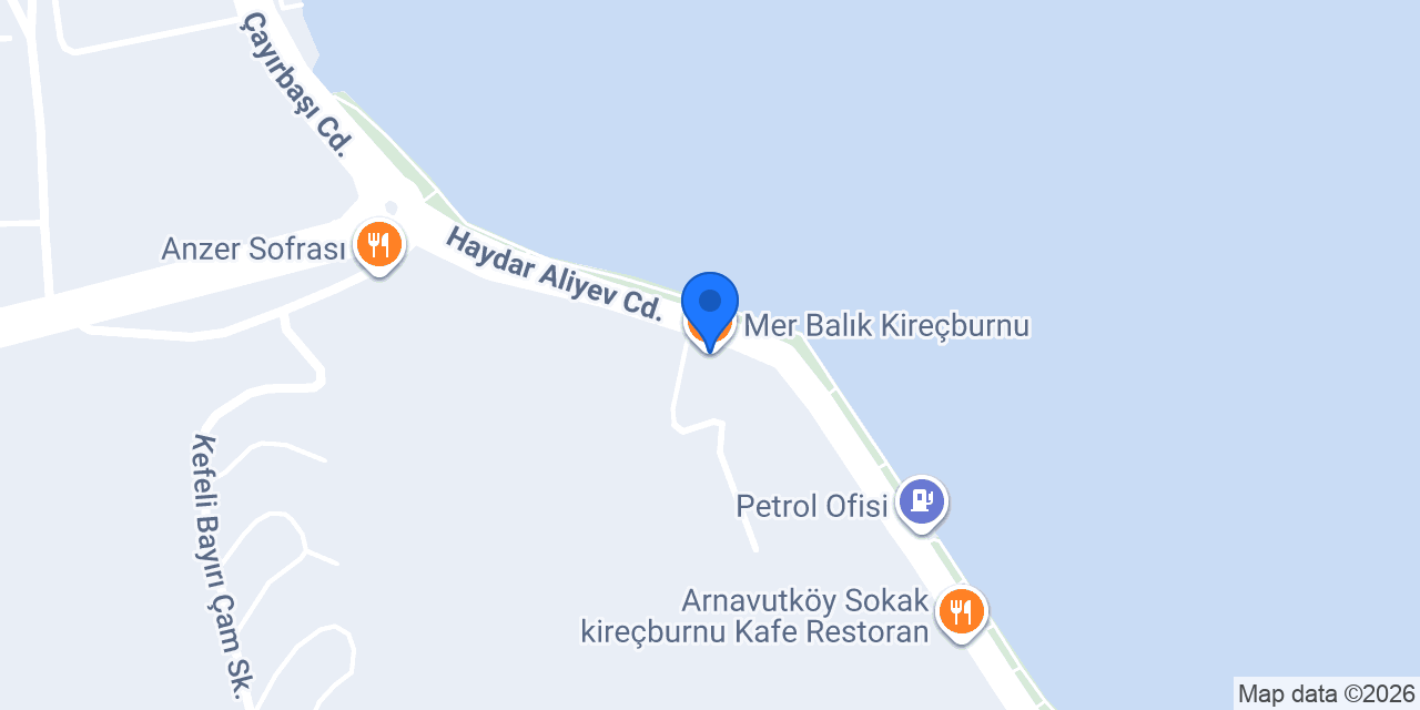 Mer Balık Kireçburnu konumu