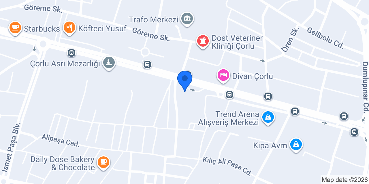 Bürotime Çorlu - Orhan's Ofis Mimarlık konumu