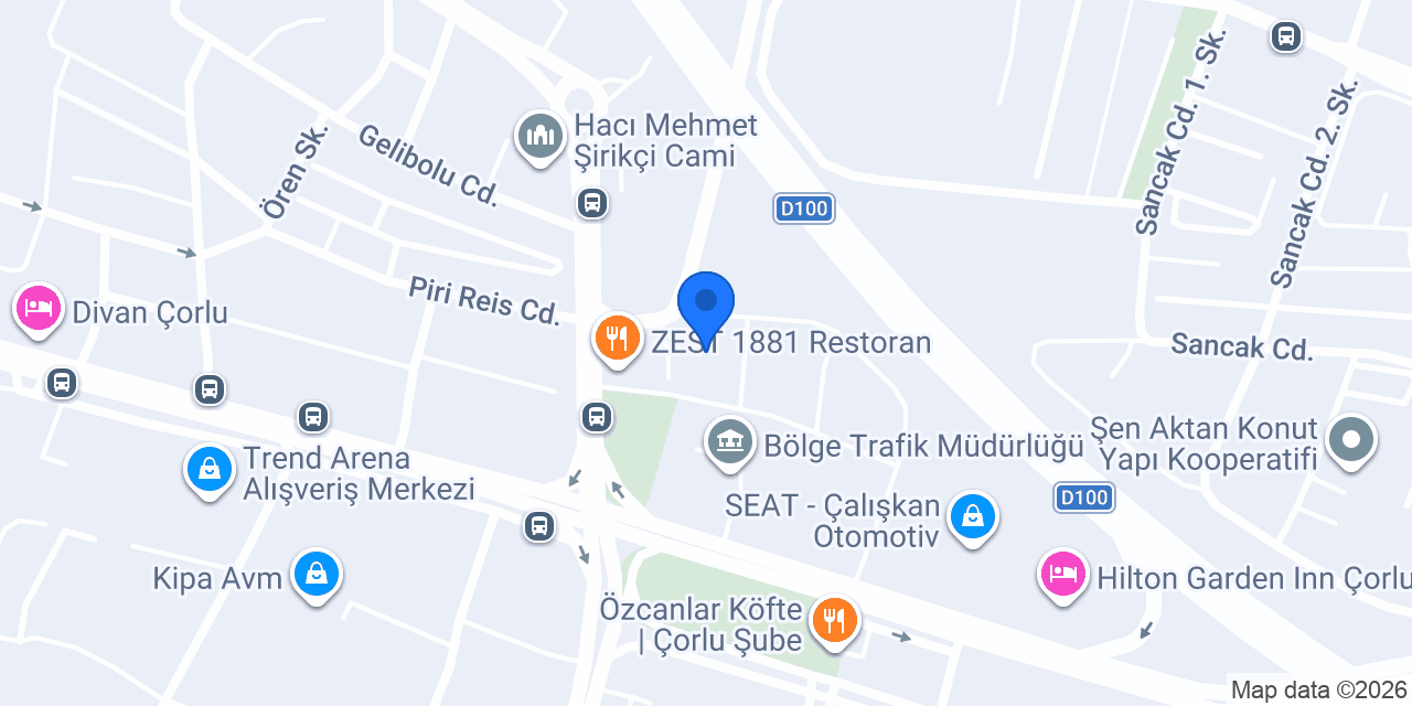 Huzur Faktoring A.Ş. Çorlu Şubesi konumu
