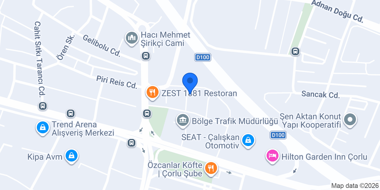 Çorlu İlçe Milli Eğitim Müdürlüğü konumu