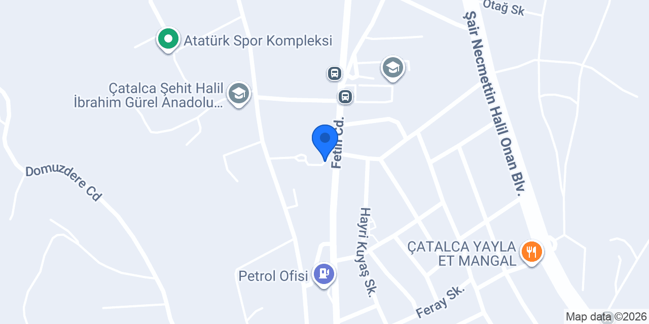 Çatalca İlçe Emniyet Müdürlüğü konumu