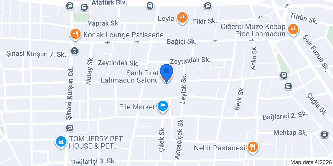 Şanlı Fırat Lahmacun Salonu konumu