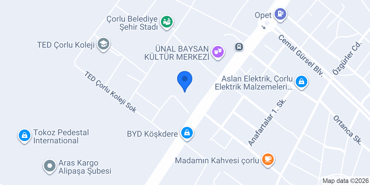 Çorlu hurdacı konumu